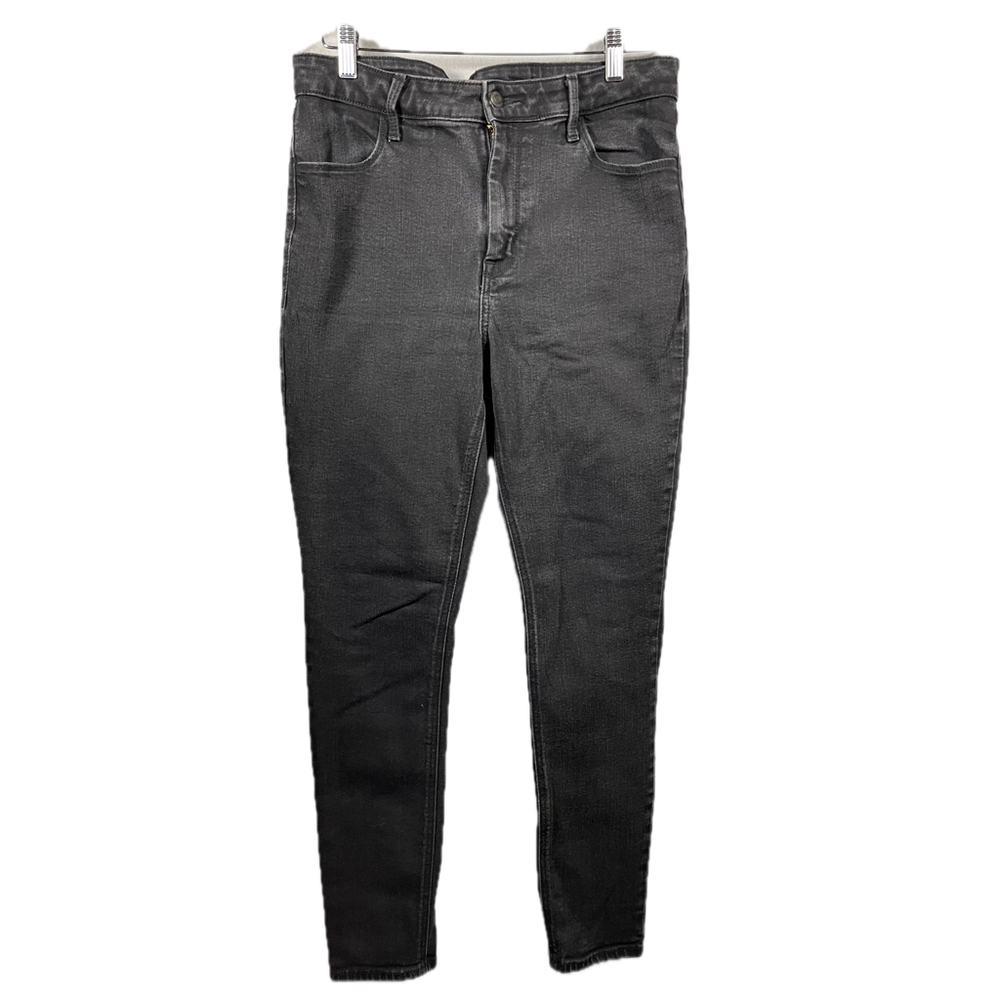 Old Navy Womens 12 High Rise Super Skinny Jeans Faded Black Wash Stretch